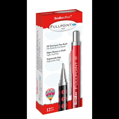  Full Point Pop Mekanik Kurşun Kalem 0.7 mm 12'li Kutu Pembe
