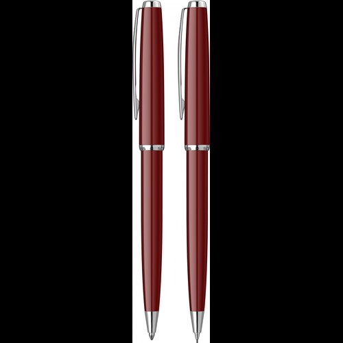 Vintage 52 Tükenmez - Mekanik Kurşun Kalem Takım Bordo Kristal Kutu
