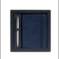 Sıvama Kalın Kapak Defter A6 Lacivert-108M Prestige Krom Tükenmez Kalem Ürün görseli