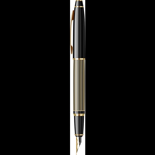 Noble 35L Dolma Kalem M Uç Çizgi Desenli Siyah Altın