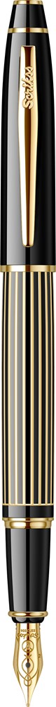  Noble 35L Dolma Kalem M Uç Çizgi Desenli Siyah Altın Ürün görseli