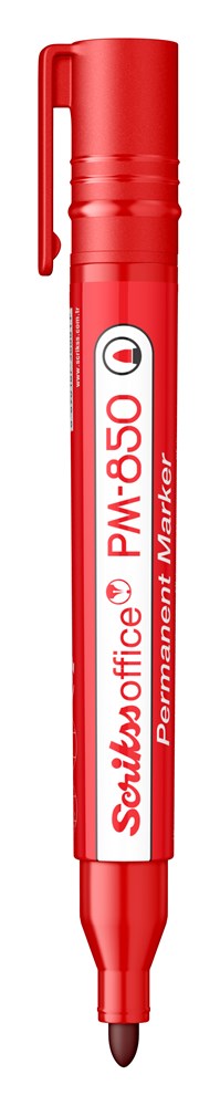 PM850 Permanent Markör Kırmızı Yuvarlak Uç Ürün görseli