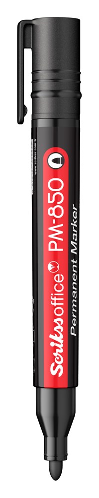 PM850 Permanent Markör Siyah Yuvarlak Uç Ürün görseli