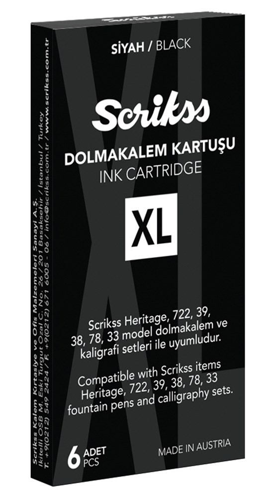  Dolma Kalem Kartuş XL 6'lı Paket Siyah Ürün görseli