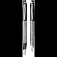  35C Dolma Kalem - Tükenmez Kalem İkili Set Siyah Krom Ürün görseli