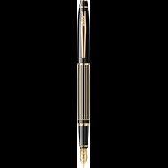  Noble 35L Dolma Kalem Çizgi Desenli Siyah Altın B Uç Ürün görseli